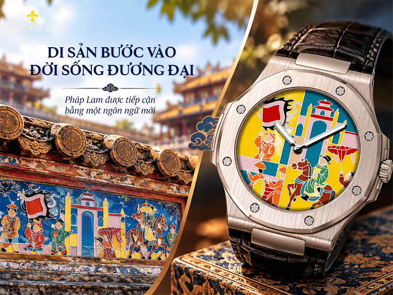 Đồng hồ Pháp Lam Fleur De Lis kể câu chuyện văn hóa Việt như thế nào?